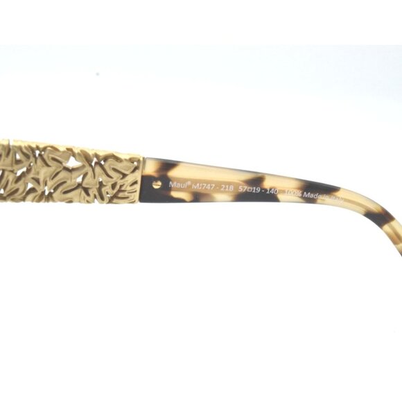 Maui Jim Monstera Mj 747-21B Honey Havana W with 24K Gold FRAME